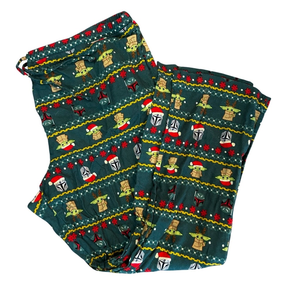 Hanna Andersson 2XL Women's Mandalorian Grogu Holiday Fair Isle Print Pajamas‎